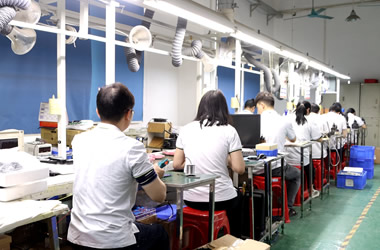 WiFi Video Telephone assembly by skilled technicians on precision line.